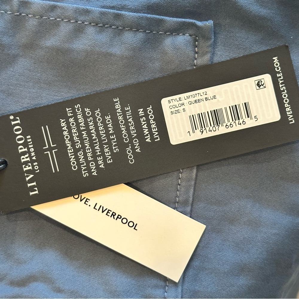 Liverpool NWT Casual Shirt Jacket Queen Blue Women’s Size S - Picture 4 of 6